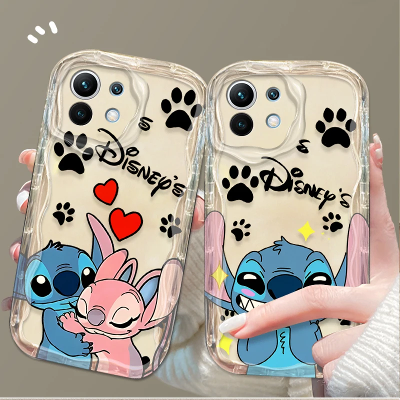 Cute Disney Stitch Love Case For Xiaomi 14T 13T 12T 13 12 11 11i Lite 5G 10T POCO X5 X6 Pro X3 NFC X4 GT F3 F4 F5 F6 M6 M5S C65