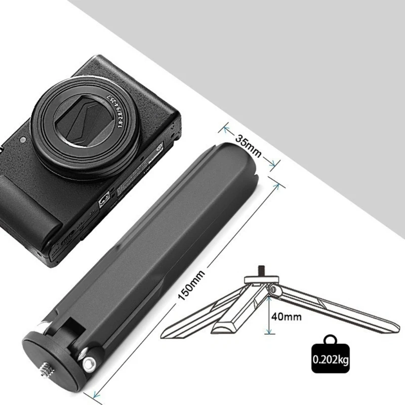 Shockproof Aluminum Mini Tripods Stand for Pocket 3 Outdoor Photography AntiSkid Feet Foldable 896C