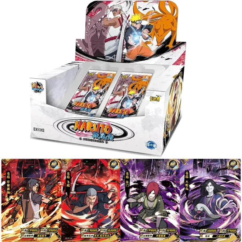 KAYOU Anime Original Naruto Cards Chapter of The Array Box Added SE Ninja World Collection Cards Toy for Children Christmas Gift