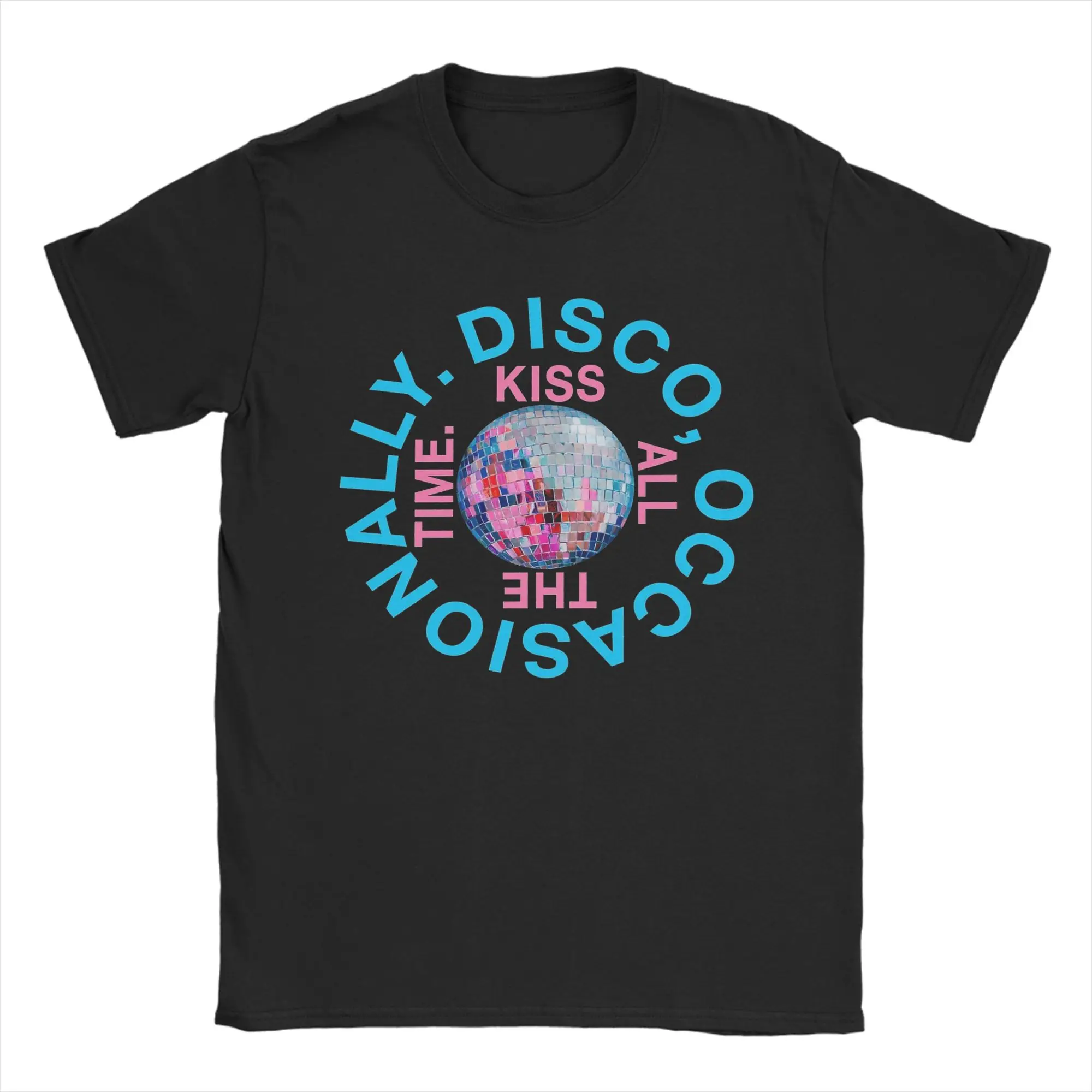 2026 Men's T-Shirt Harrys Styles Kiss All The Time Disco Occasionally Cotton Tee Shirt Short Sleeve Aperture T Shirt Crewneck