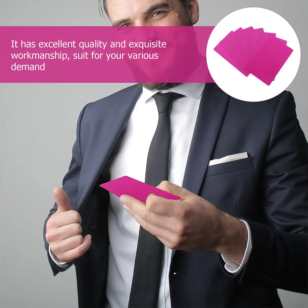 

100 шт. алюминиевые визитные карточки металлические заготовки для визитных карточек DIY выгравированные карточки гладкие плоские листы для изготовления визитных карточек на заказ