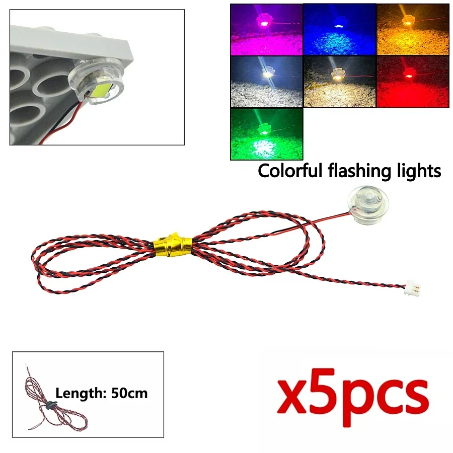 Blitzlampe Stadtstraßenlaterne Steine DIY 0,8 mm Pin 1x1 1x2 1x4 Länge 50 cm SMD LED 2835 Fernbedienung Baustein