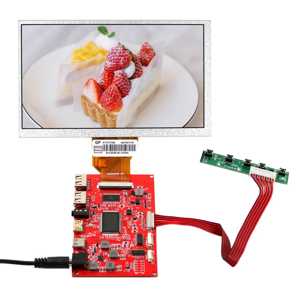 

7" 800X480 AT070TN90 TFT LCD Screen 50pin mini HDMI Type C 2USB Controller Board