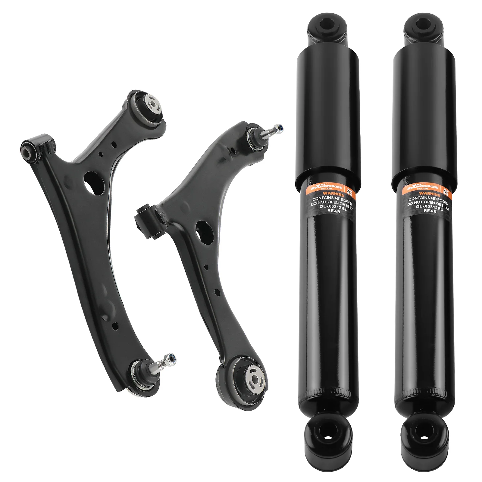 Rear Shock + Lower Control Arms For 2012-2015 Ram C/V 2009-12 Volkswagen Routan