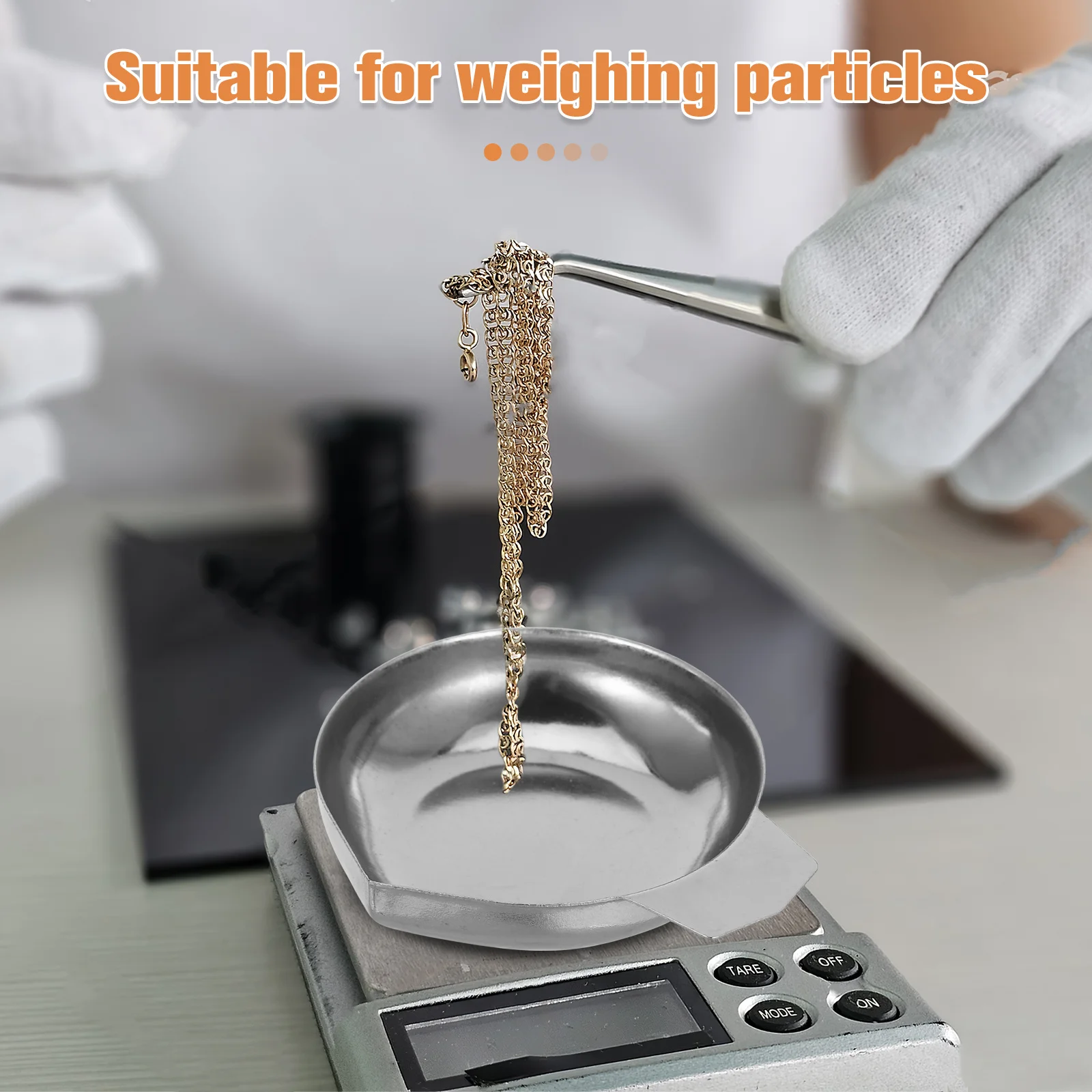 

2pcs Mini Stainless Steel Weighing Tray Digital Scale Pan for Kitchen Bakery Electronic Scale Accessory Home Cooking Supply