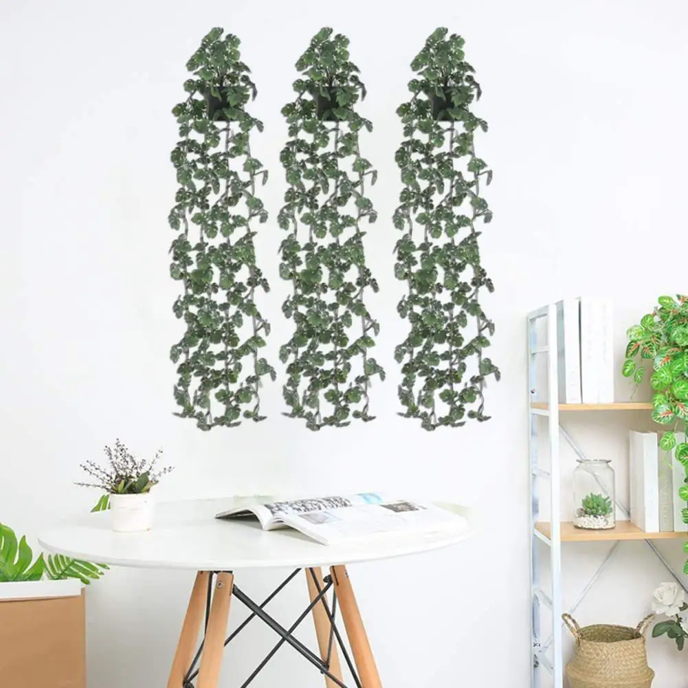 Fake Hanging Potted Plant Realistic Artificial Hanging Scindapsus Leaf Plant for Indoor Outdoor Decor Forever Blooming Fake