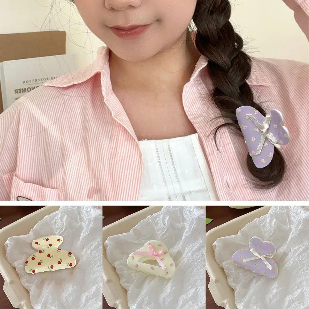 Summer Cute Butterfly Floral Small Clip Ribbon Bow Headdress Hair Fragmented Flower Hairpin Hairpin Shark Accessories P8P3