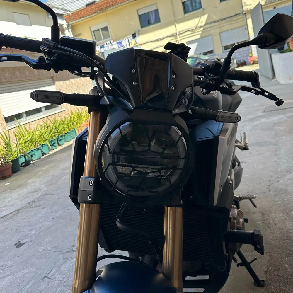 빈티지 헤드라이트 보호대 레트로 그릴 라이트 램프 커버, 혼다 CB650R CB1000R CB 650R 1000R 2018-2021 오토바이