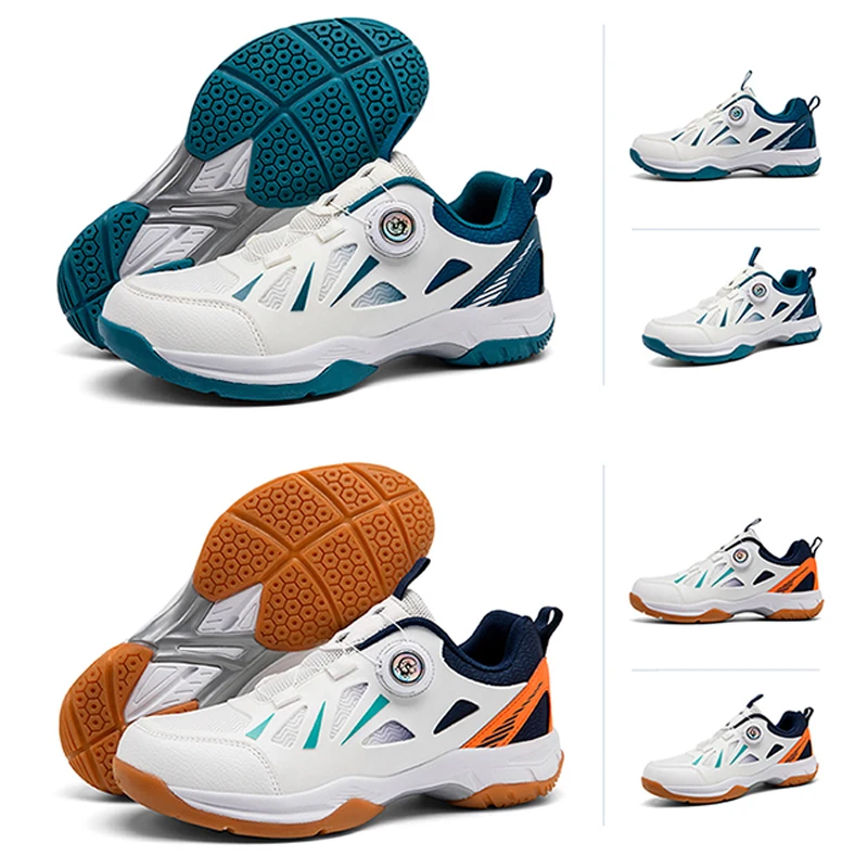 

New men's badminton shoes, training sports shoes, indoor and outdoor lightweight rotating buckle table tennis and tennis shoes