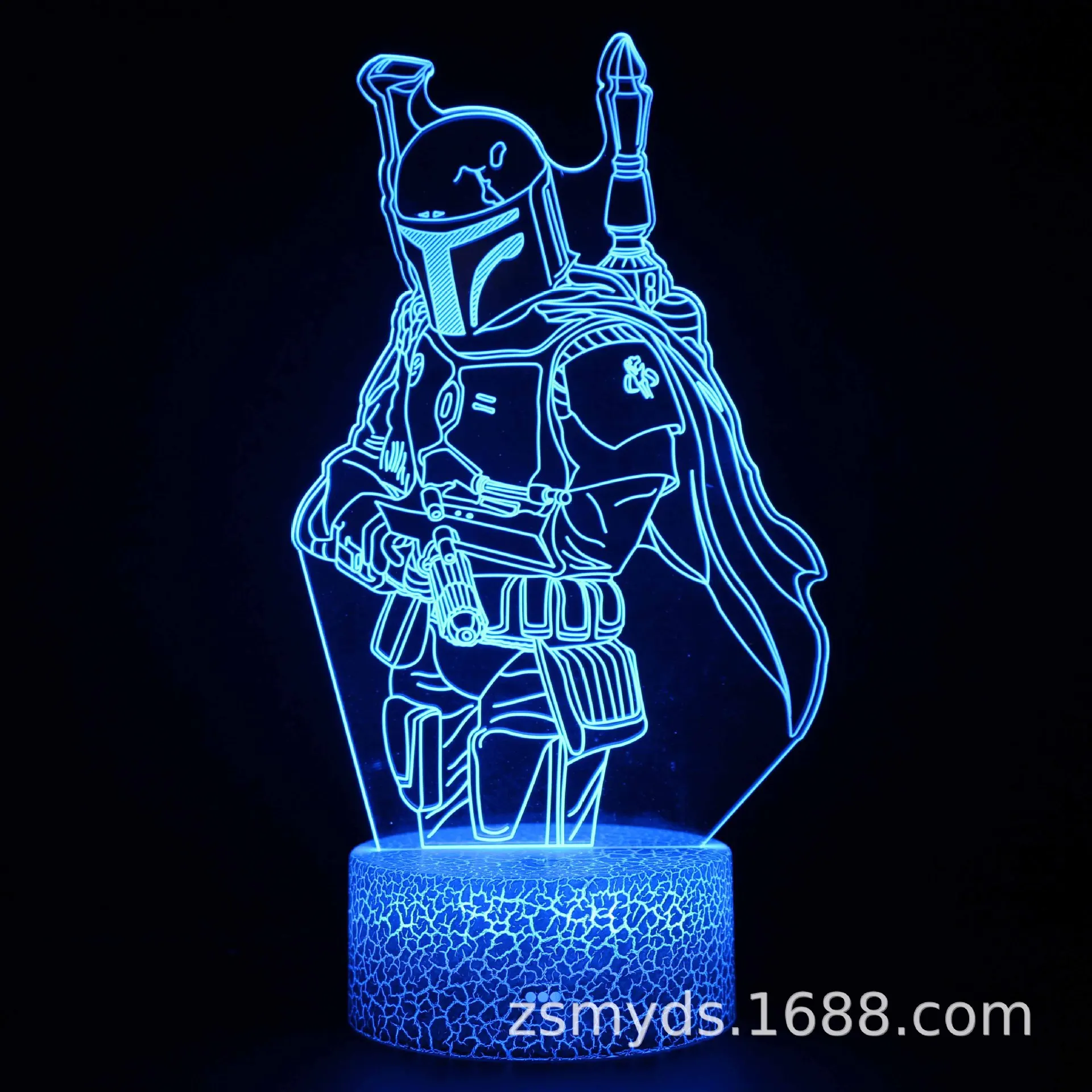 Star Wars Master Yoda Darth Vader Lamp Anime Figure Touch Illusion Night Light Polychrome USB LED Desktop Decor Hot Toys Figures