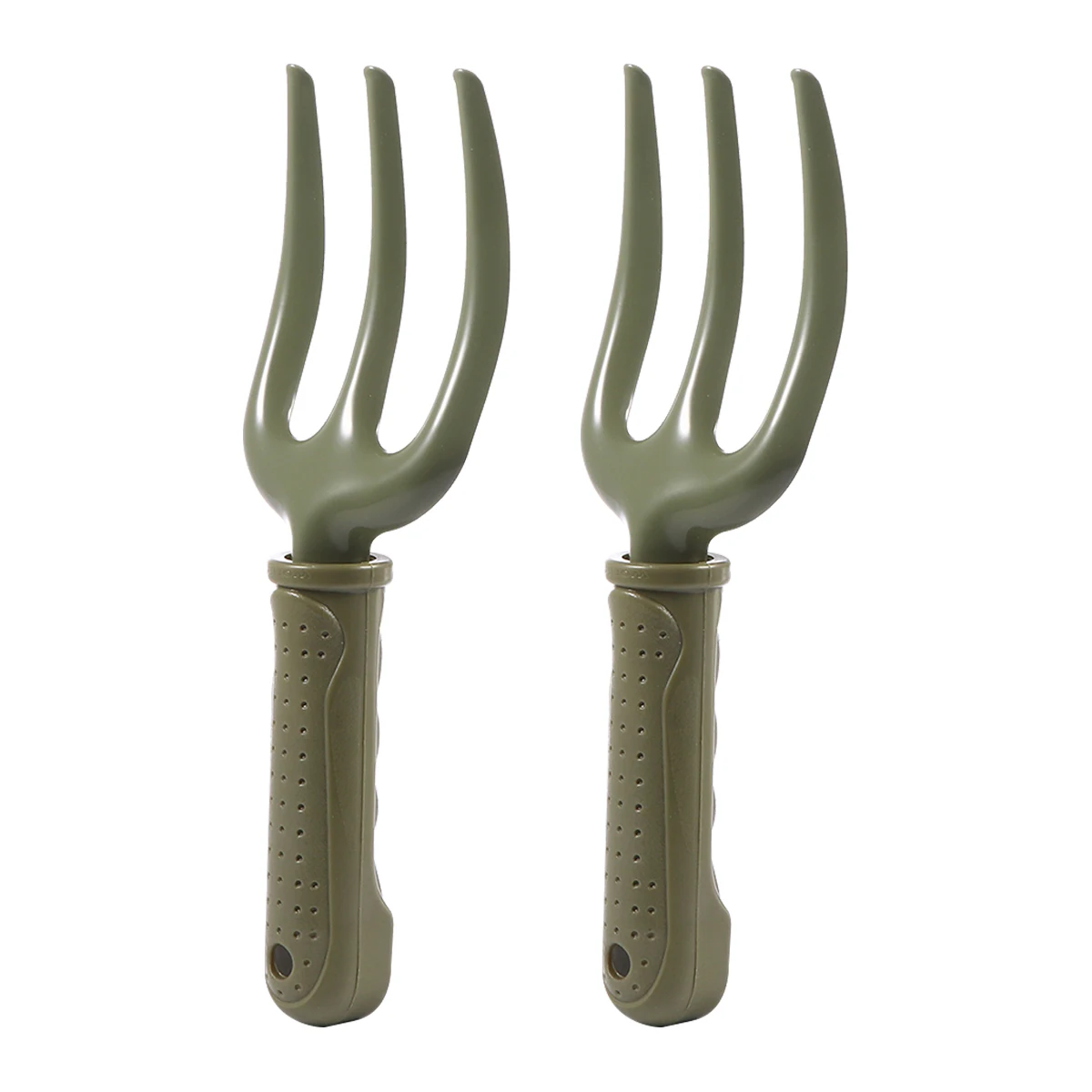 

2PCS Gardening Fork Sturdy Iron PE Handle Comfortable Antislip Perfect for Garden Tool Weeding Hand Fork Planting