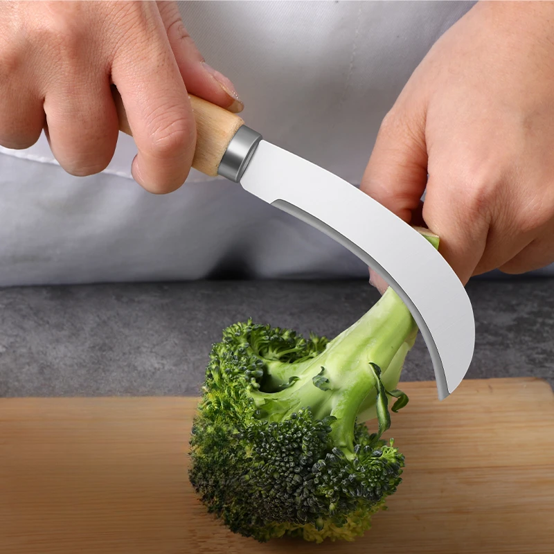 Small Scimitar Fruit Knife Special Knife for Starch Sausage Sharp Stainless Steel Peeler Sugarcane Knife