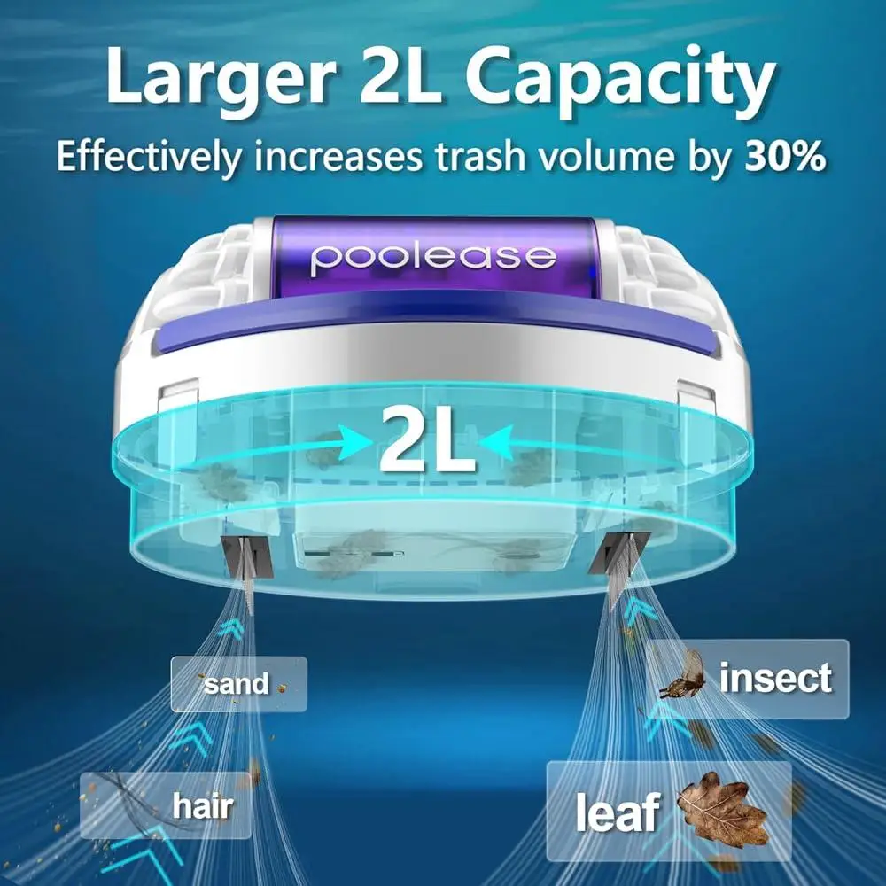 منظف حمام السباحة الآلي اللاسلكي بمحركات مزدوجة 180 مرشح شبكي لوقوف السيارات الذاتي مثالي فوق حمامات السباحة الأرضية