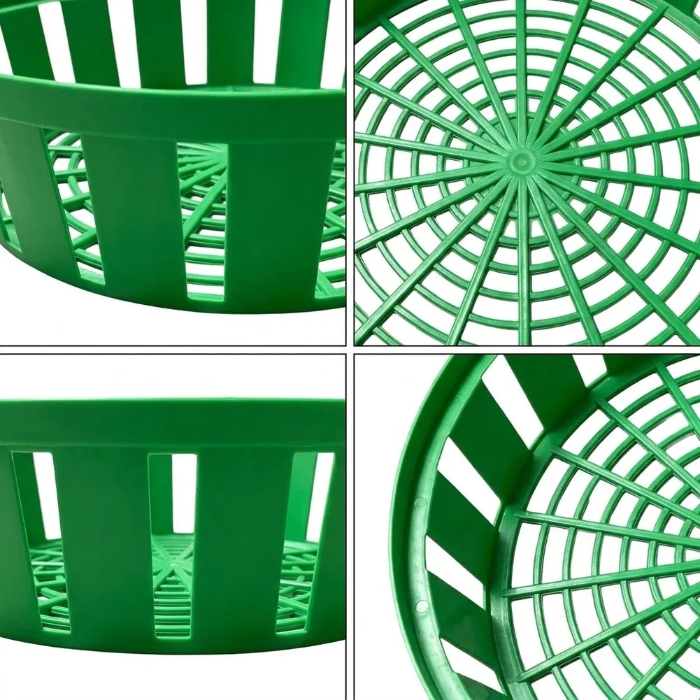 5 Piece Plastic Plant Basket Set Featuring Wicker Look for Indoor Outdoor Flower Pot Covers and Garden Organization