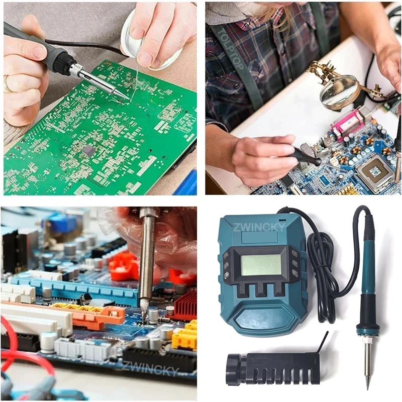 

Cordless Electric Soldering Iron With Display USB Type-C Temperature Adjustable Welding Tools For Makita/Dewalt/Milwaukee/Bosch