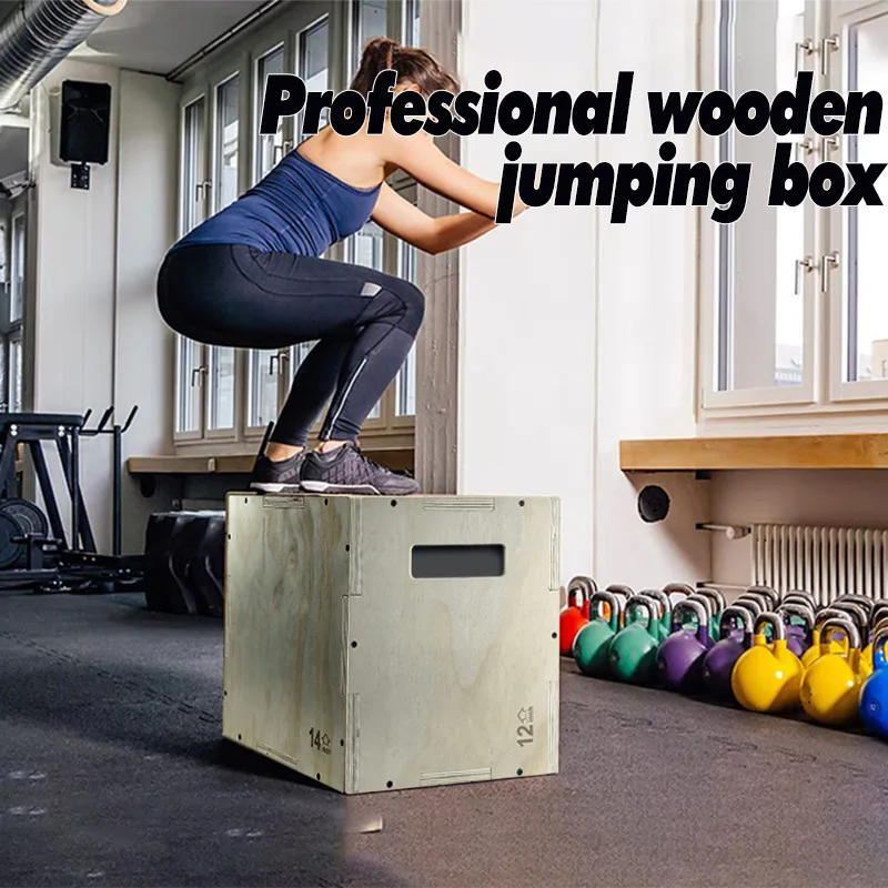 Professional Jumping Box Wooden Beginners Jumping Box Stable Durable Multifunctional Jump Boxes Sturdy Sports Fitness Equipment