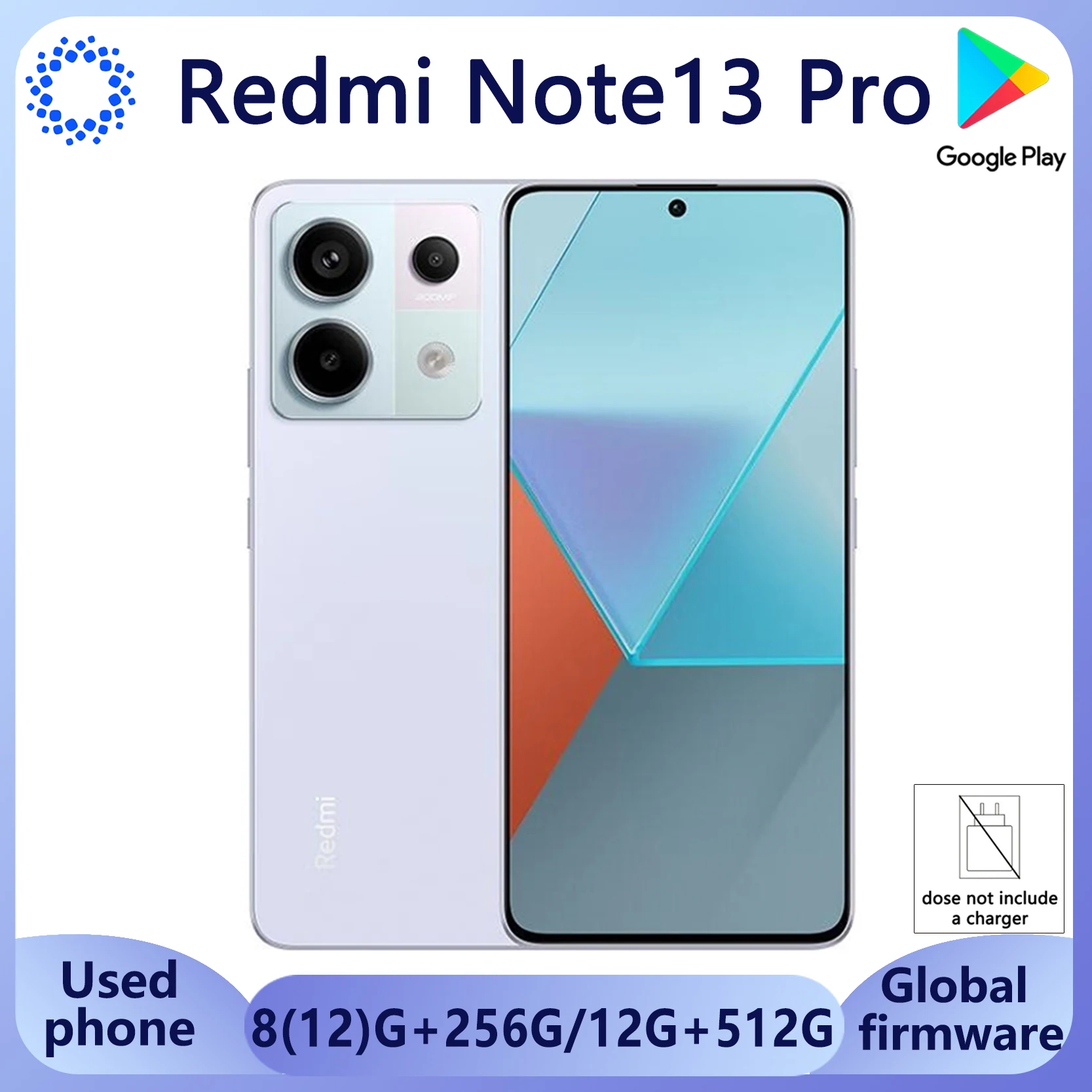 

Глобальная прошивка Xiaomi Redmi Note 13 pro 5G Смартфон Snapdragon 7s Gen 2 5100 мАч 67 Вт Мобильный телефон без зарядного устройства Б/у телефоны