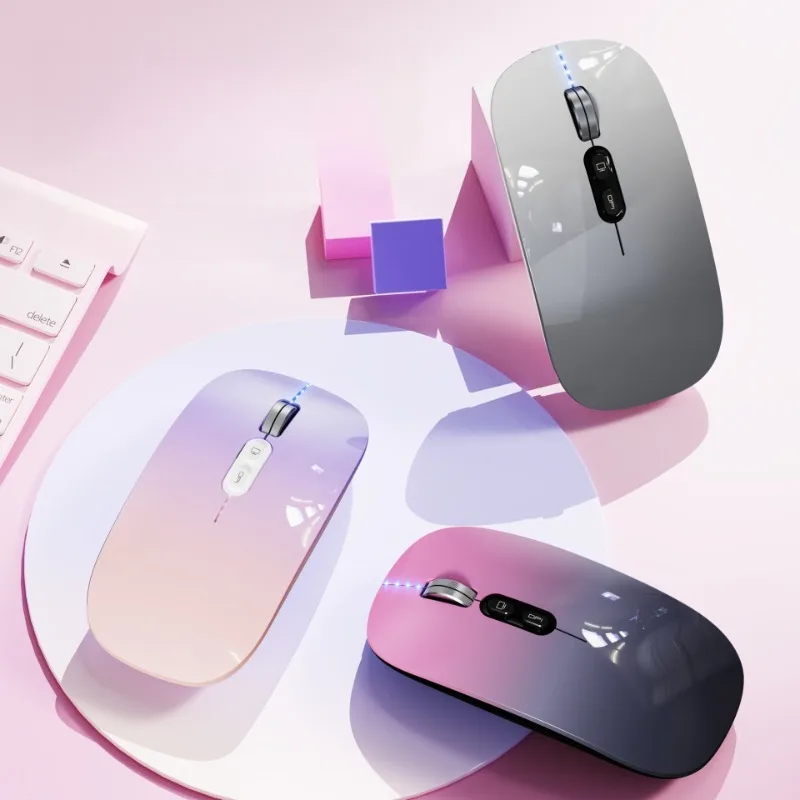 ماوس بلوتوث لاسلكي ثلاثي الوضع مع مؤشر مستوى البطارية DPI قابل للتعديل المدمج المحمول ماوس صامت قابل لإعادة الشحن #1