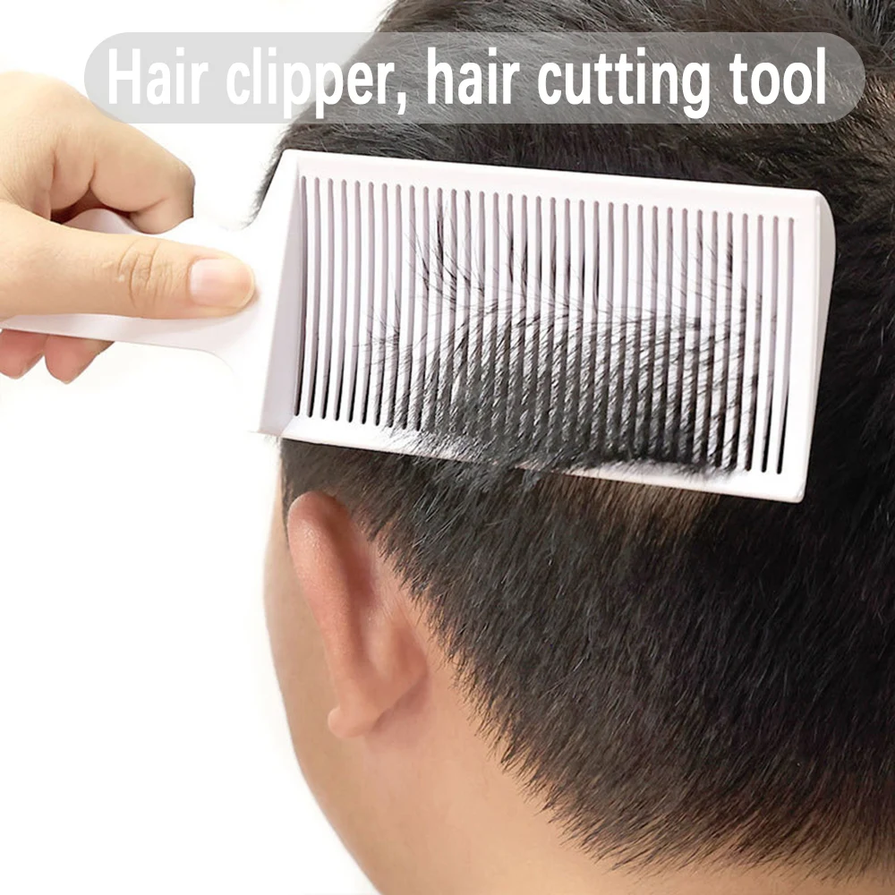 Hair cutting tool, trimming edge, flat head, push cutting comb, positioning and styling comb for convenient hair cutting