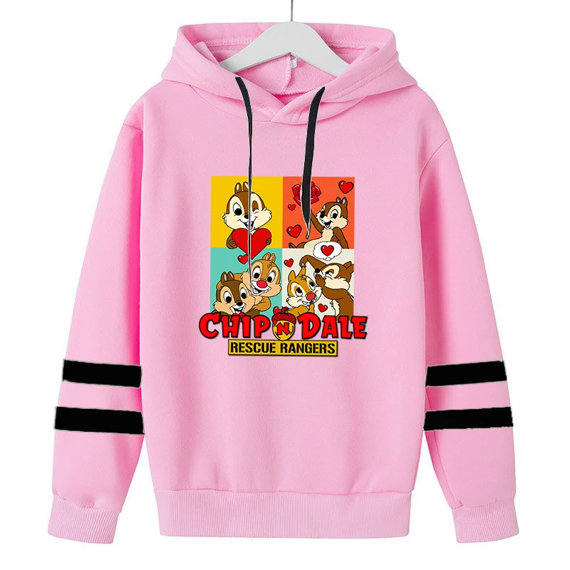 

Disney Chip n Dale Boys Girls Sports Pullover Tops Hoodie Men Women Harajuku Loose Long Sleeve Hooded Pullover