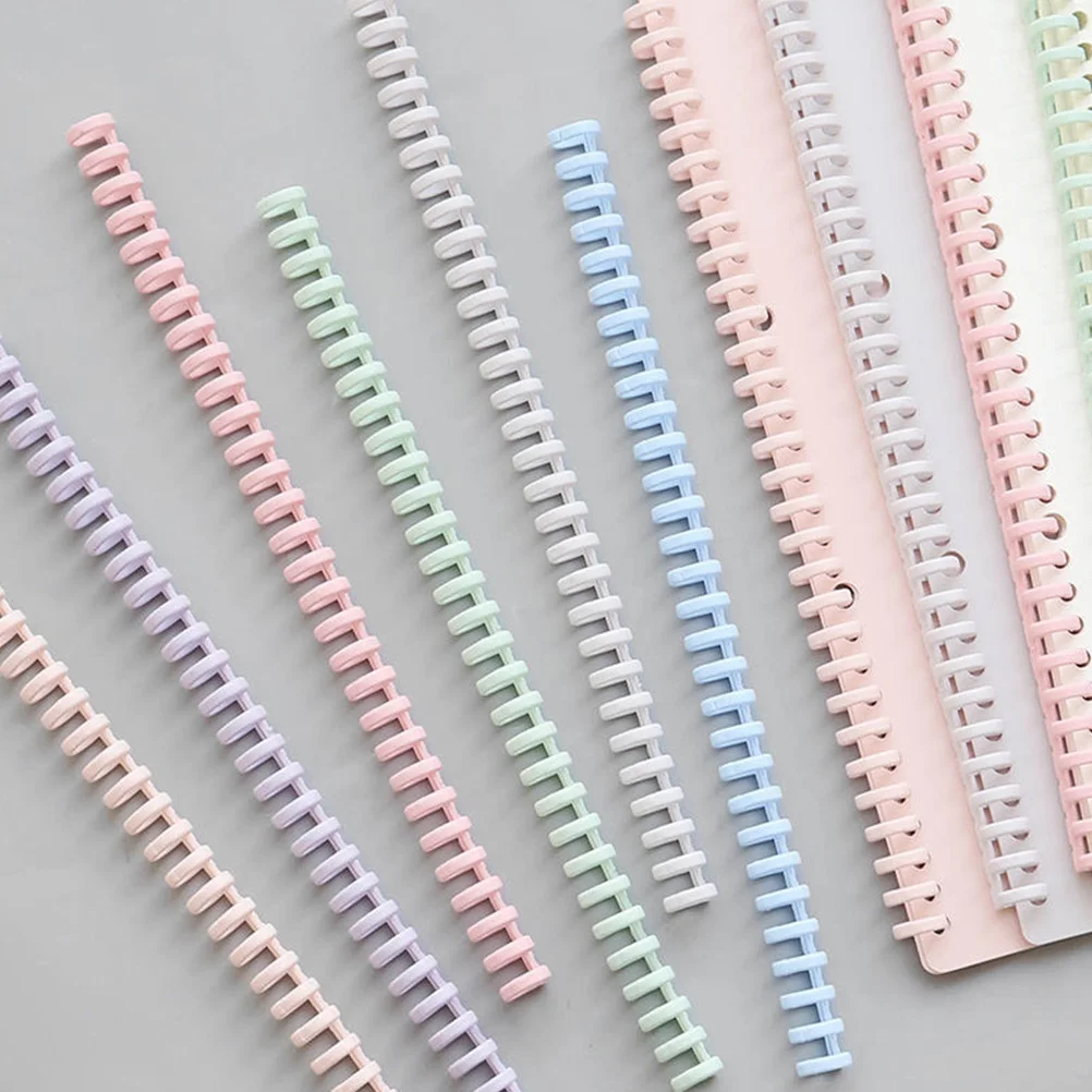 

10 Pcs Hole Page Supplies Plastic Binder Spiral Spiral Coils Binding Lightweight Office School Use Binding