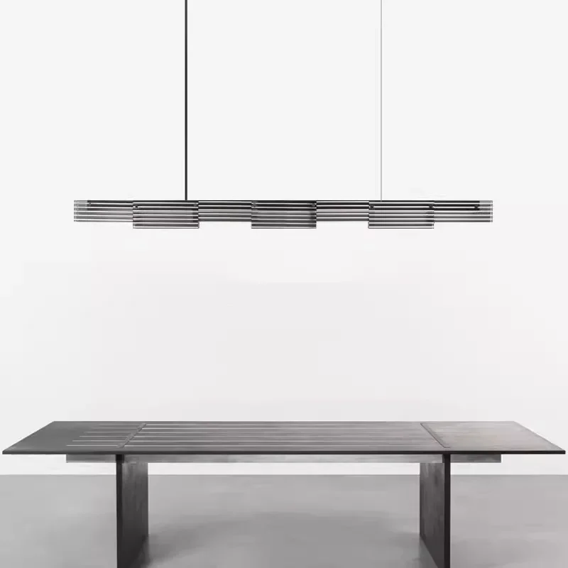 ミニマリストアートガラスストリップオフィスシャンデリアイタリアンライトラグジュアリーカフェスタジオ幾何学バーランプ