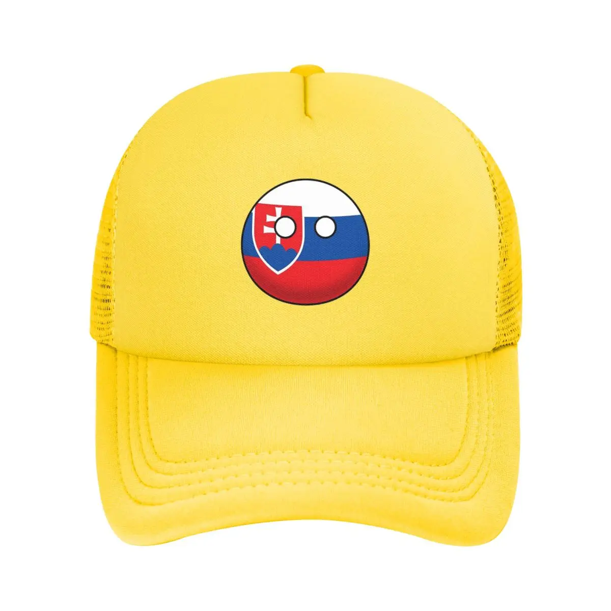 Slovakia Countryball Mesh Baseball Caps Snapback Fashion Baseball Hats Breathable Casual Casquette Outdoor For Men's And Women's