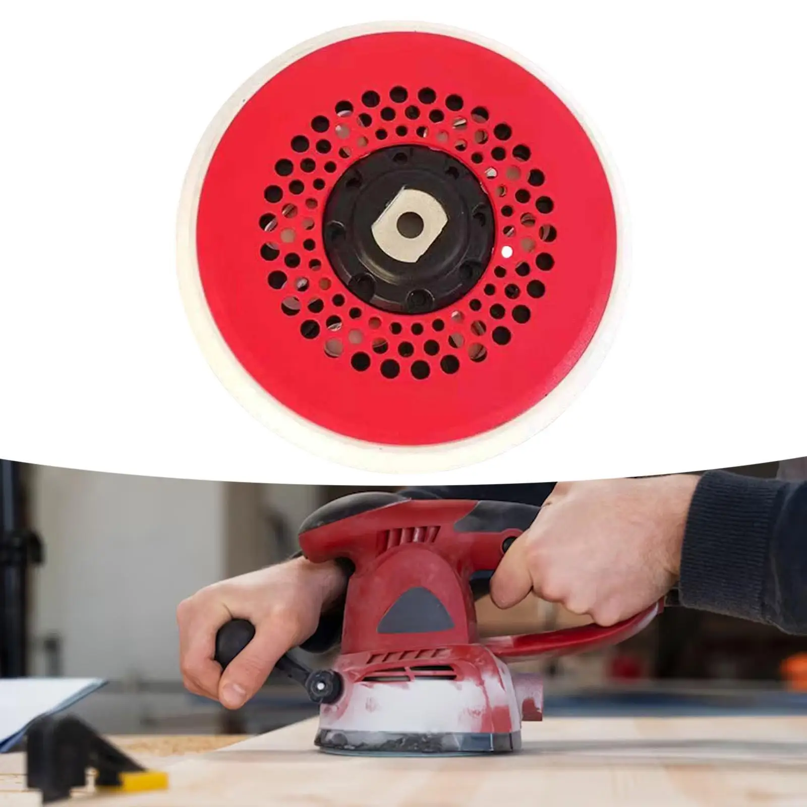 

6-дюймовая шлифовальная подушечка на липучке для шлифовальной машины, сменная резервная подушечка с 17 отверстиями для шлифовки, полировки, аксессуары