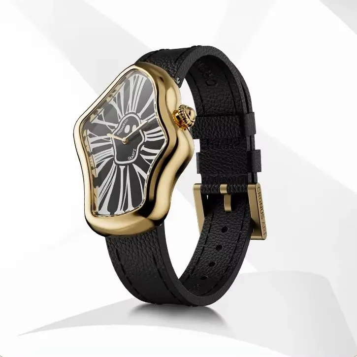 CRONUSART Women Quartz Watch 28mm*46mm Ladies Wristwatch Irregular Case Crystal Mirror Ultrathin 7.9mm