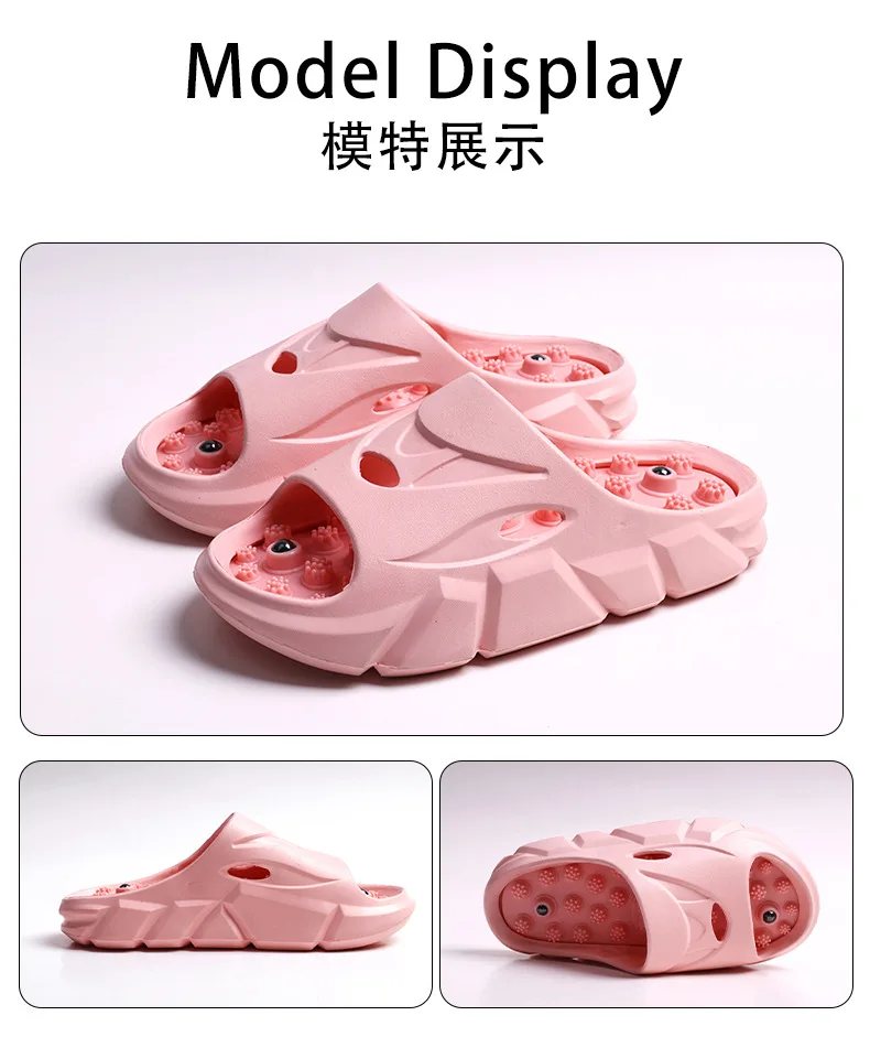 2026 Unisex Fußmassage-Slipper für Damen und Herren, Akupressur-Sandalen mit dicker Sohle und Hohldesign, Reflexzonen-Sandalen – Detail 19