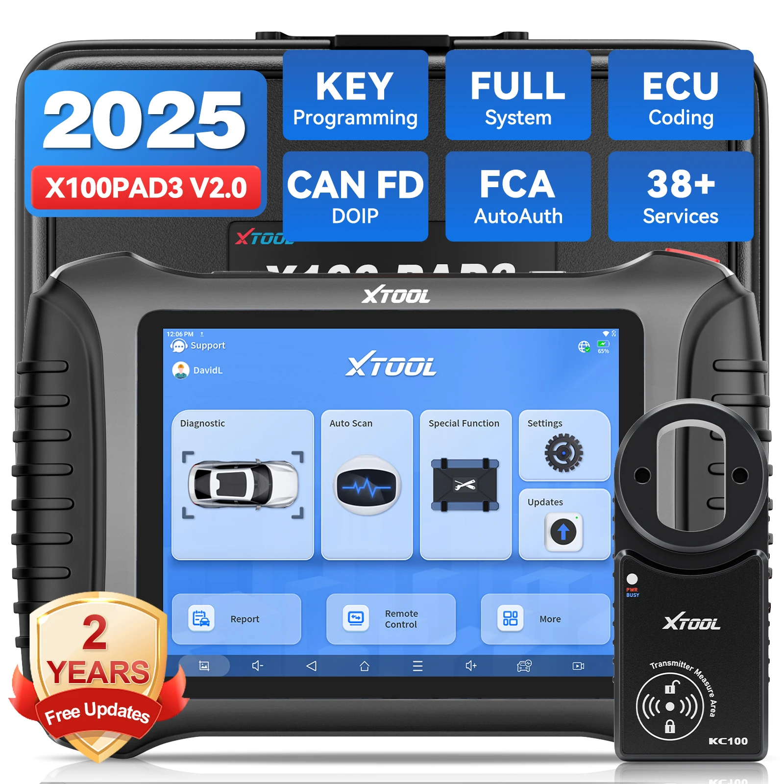 

XTOOL X100 PAD3 Полный программатор ключей OBD2 Сканер X100PAD3 Elite Автомобильный диагностический инструмент IMMO Программирование ключей Все потеряны ключа с KC100