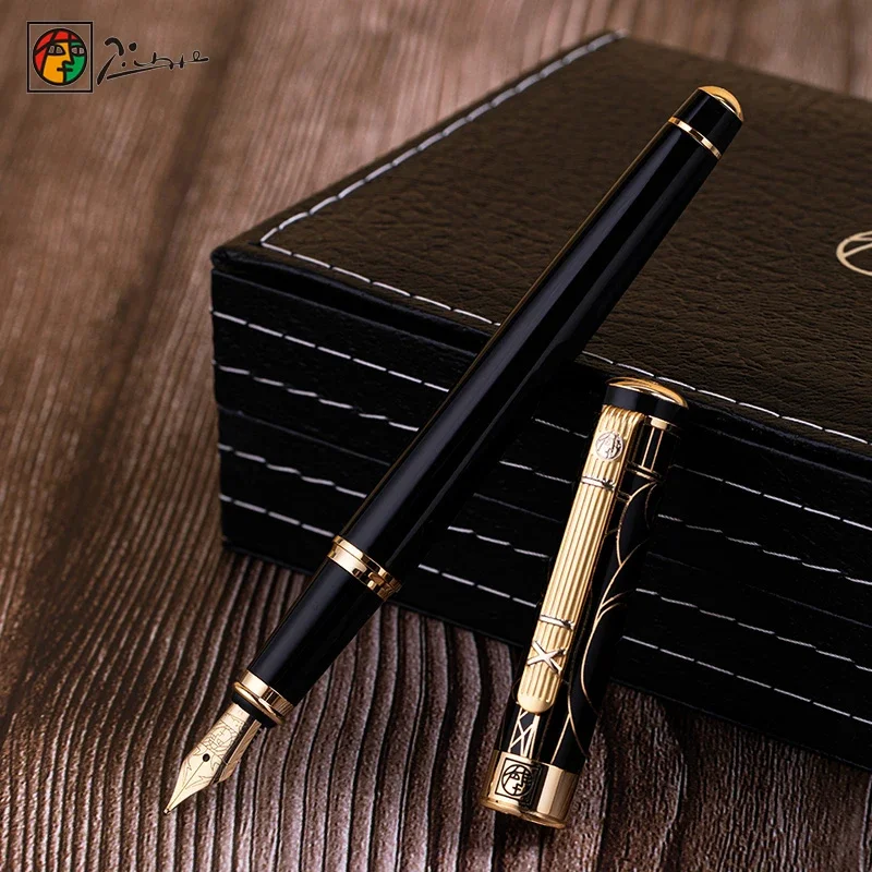 PIMIO 902 Metal Fountain Pen Gentleman Collection 0.5mm Ink Writing Gift Pen Stationery Office School Supplies pk JINHAO