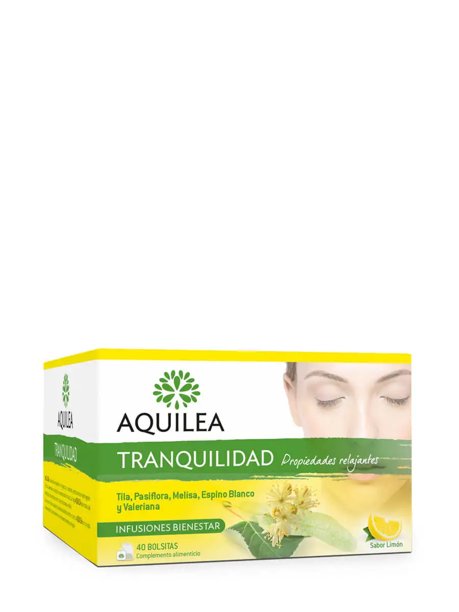 Aquilea tranquility lemon flavor 40 sachets-natural infusions with relaxing properties