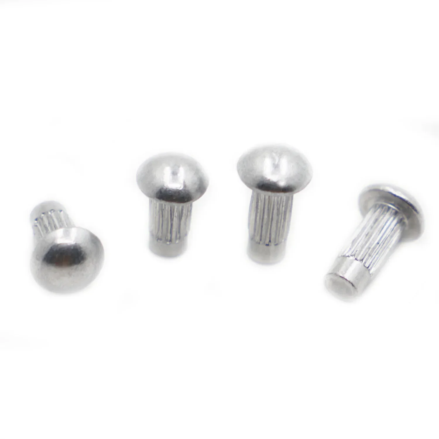 50/100pcs GB827 M2 M2.5 M3 M4 Aluminum Round Button Head Knurled Shank Solid Rivet for Label Name Plate