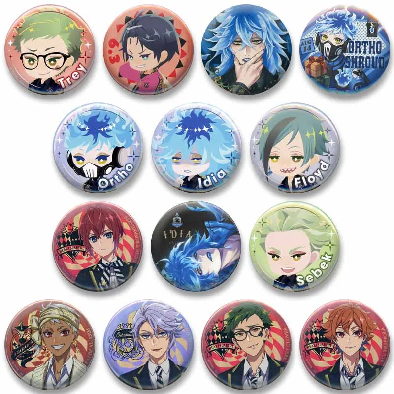 

Cartoon Character Lilia Vanrouge Coin Brooch on Backpack Cool Game Boys Idia Shroud Badges Sebek Zigvolt Enamel Pins Fans Gifts