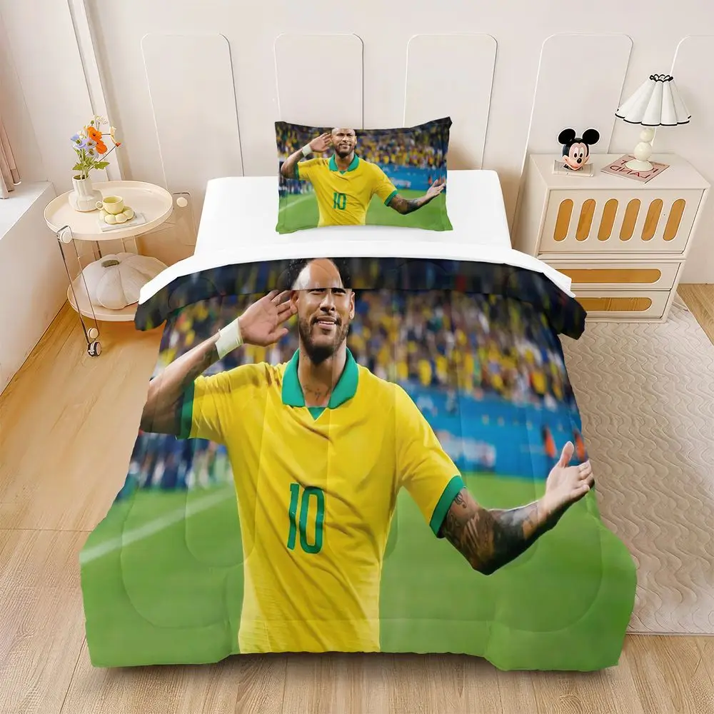 Yellow Green Jersey Athlete Print Comforter Set Quilt Bedding Set Pillowcase Sports Watch Room Party Decor Bedding Kit