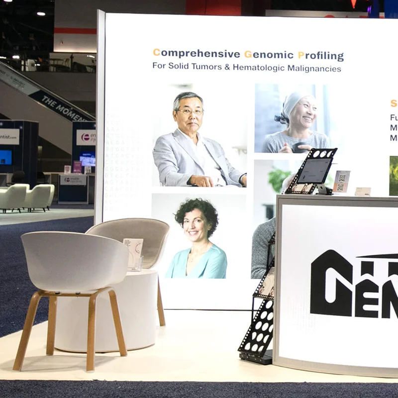 10X20 Foot Trade Show Booth Display Aluminium Seg Fabric Exhibition Stand With Trade Show Counter
