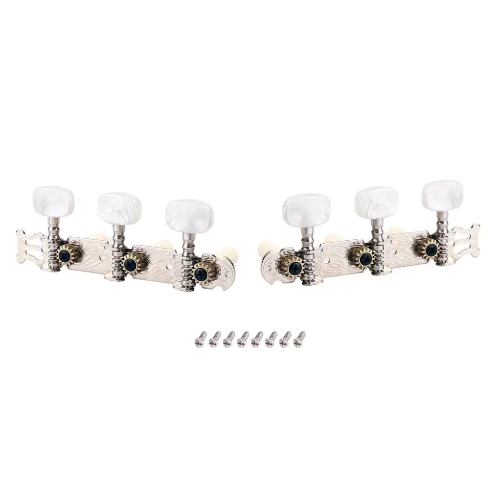 Guitar Tuning Pegs Posts Complete 3L3R Machine Heads Pearl Button Guitar Tools Classical Guitar Headstock Accessories