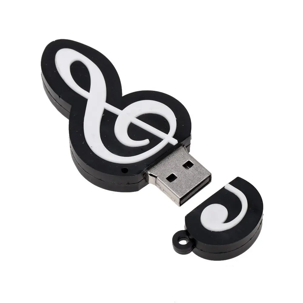 USB 2.0 스틱, 귀여운 만화 메모리 스틱, 음악 메모 기호, USB 2.0 메모리, 외장 USB 플래시 드라이브 메모리 스틱, 16GB