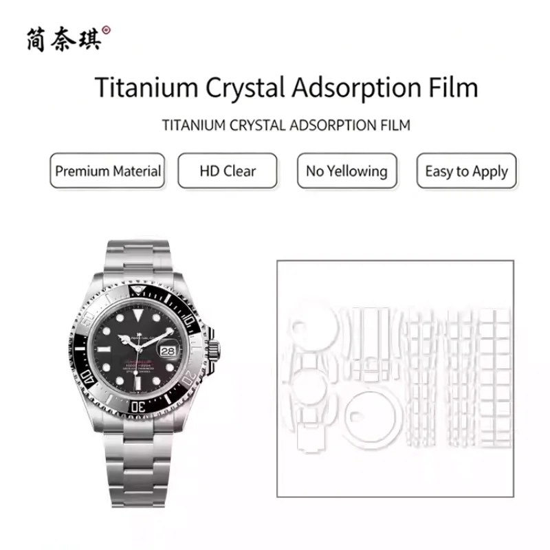 Ready Stock Jiannaiqi Watch Film For ROLEX Sea-Dweller 126600 43MM Full Set Invisible Clear Anti-scratch Strap & Clasp Protector