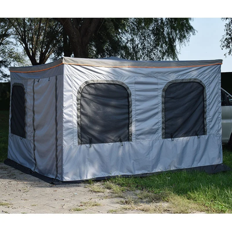 Awning Mobil 300D Mudah Dipasang, Rangka Aluminium 4 Musim dengan Saklar Kontrol Jarak Jauh, Tahan Air, Anti Busuk untuk 3-4 Orang