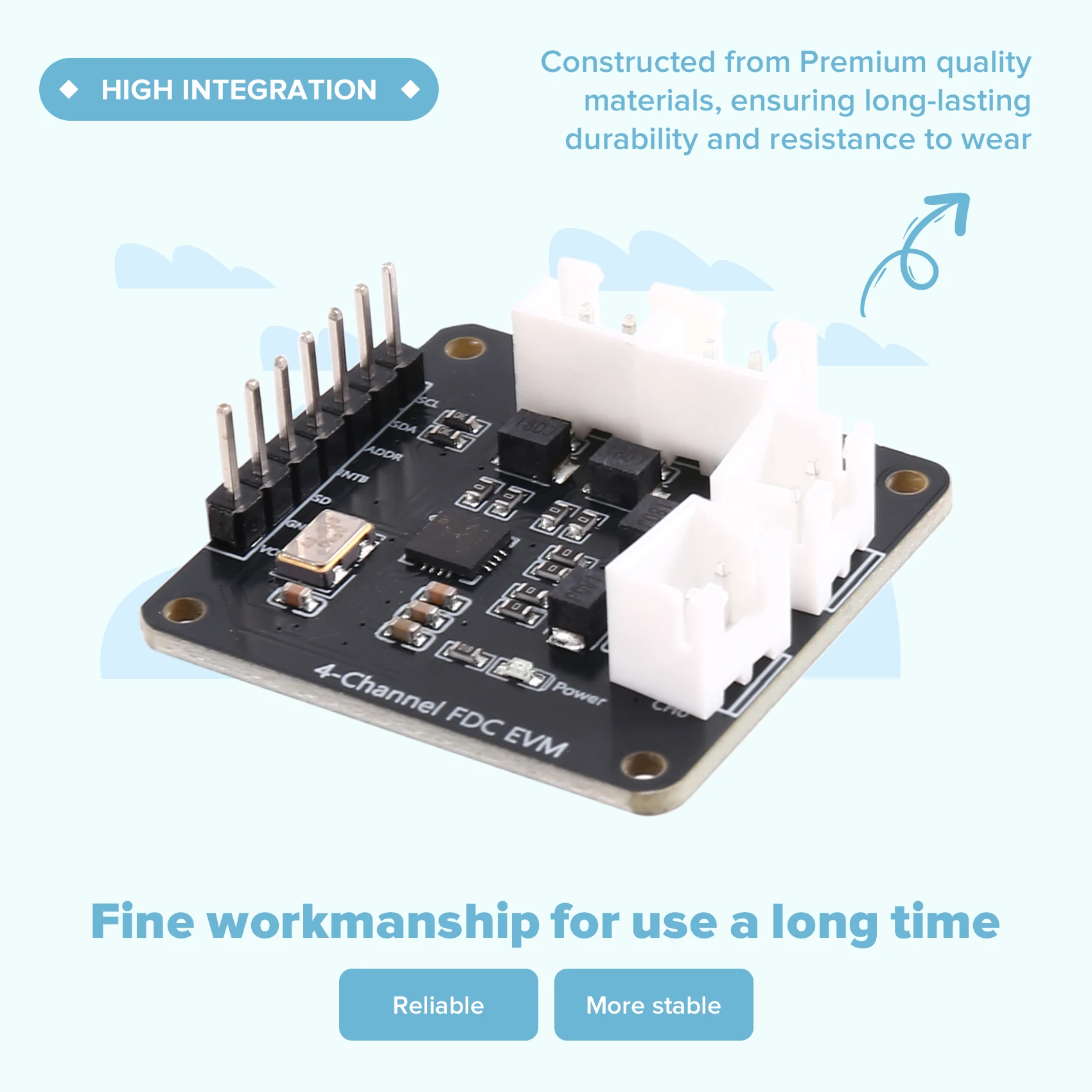 PHILE-FDC2214 Capacitive Sensor Module 1PCS Gesture Recognition Paper Counting Liquid Level Measurement For Electronics