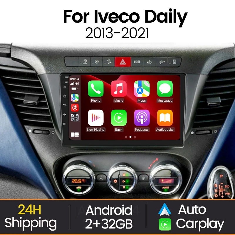 MEKEDE 2Din 9-Zoll Android Auto CarPlay Autoradio für Iveco Daily 2013 - 2021 Auto-Video-Multimedia-Player BT RDS GPS-Navigation