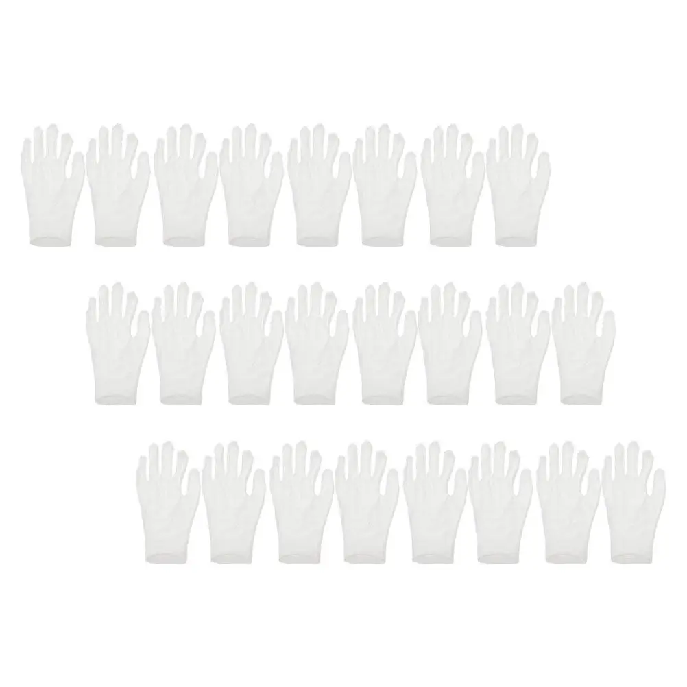 12Pairs White Cotton Gloves Moisturizing Overnight Soft Skin Friendly for Dry Hands Working Crafting Playing Instruments Daily
