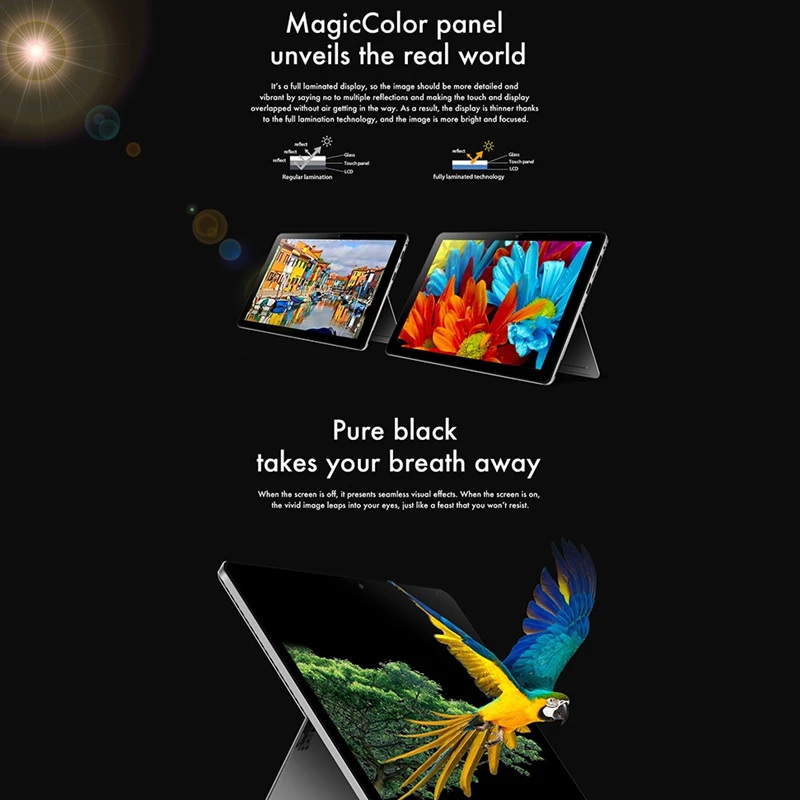 Hot Sales 10.8” Windows 10 Tablet 64bit Intel Celeron N3450 Quad Core 4GB RAM 64GB ROM 1920 X 1280 Pixel WIFI 8000mAh 2XUSB Port