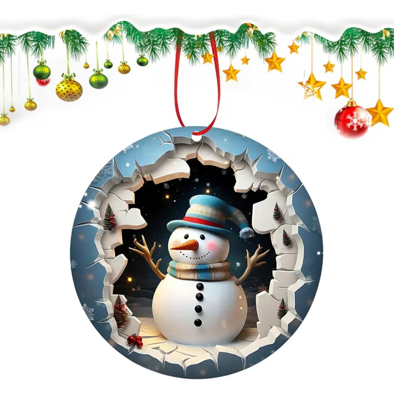 Decorações de árvore de Natal de madeira, enfeites festivos de férias para decoração de casa, ideia de presente perfeita para celebrações de Natal