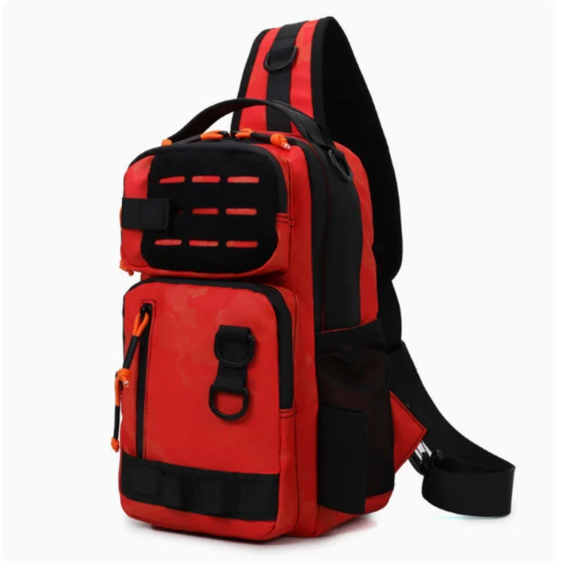 

Men Women Waterproof Lure Fishing Chest Bag Large Capacity Single Rod Crossbody Sling Bag Outdoor Sport Portable Shoulder Backpa