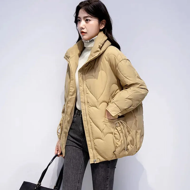 

New Women's 90% White Duck Down Coat Fashion Casual Hooded Parker Outerwear Winter Warm Snow Female Short Cold Down Jacket Tide