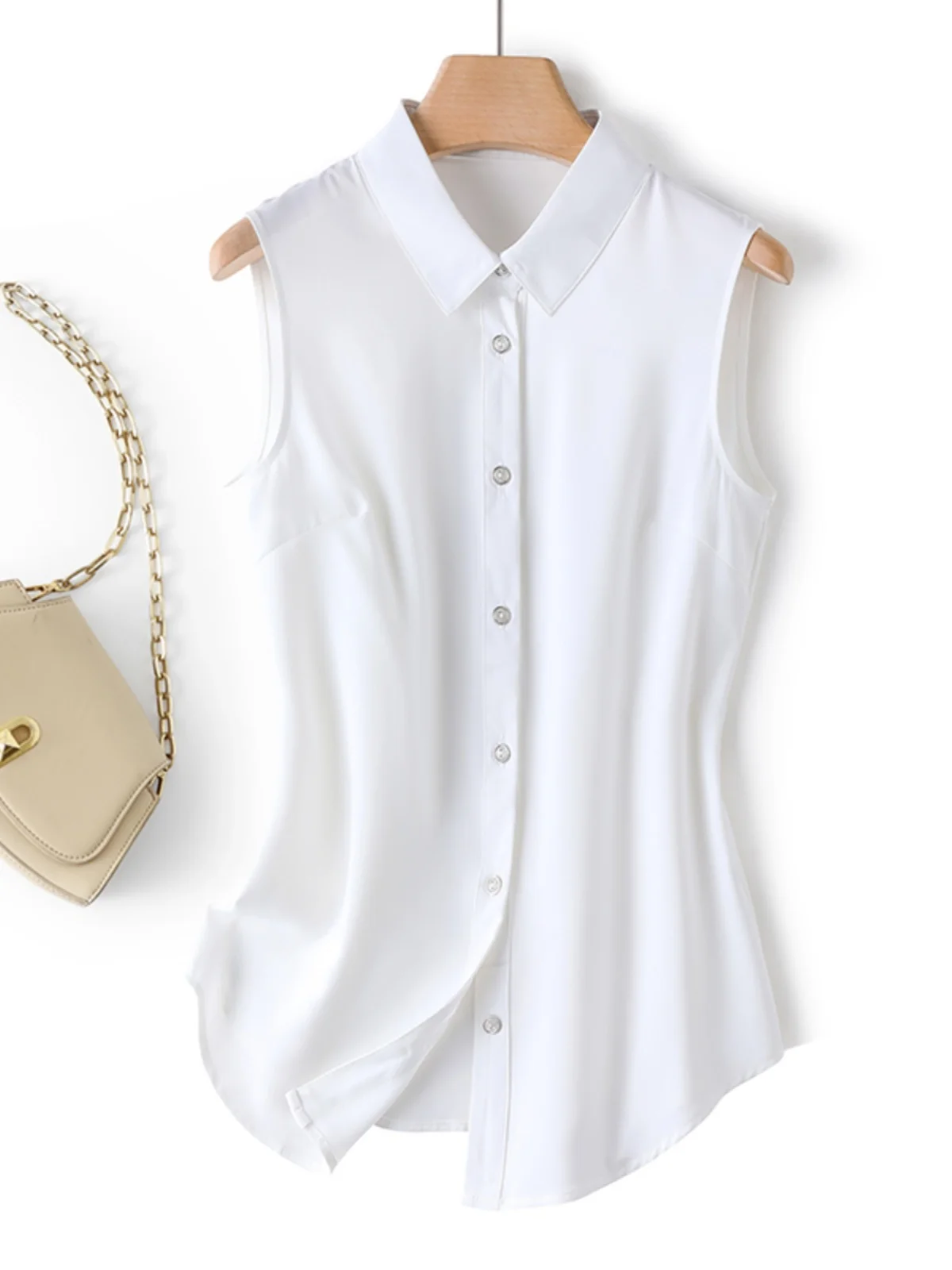 الأبيض Svel irt المرأة الربيع الصيف الخريف جديد Sle ملابس داخلية oulder وسادة أعلى المهنية قاعدة تانك سترة Ch...