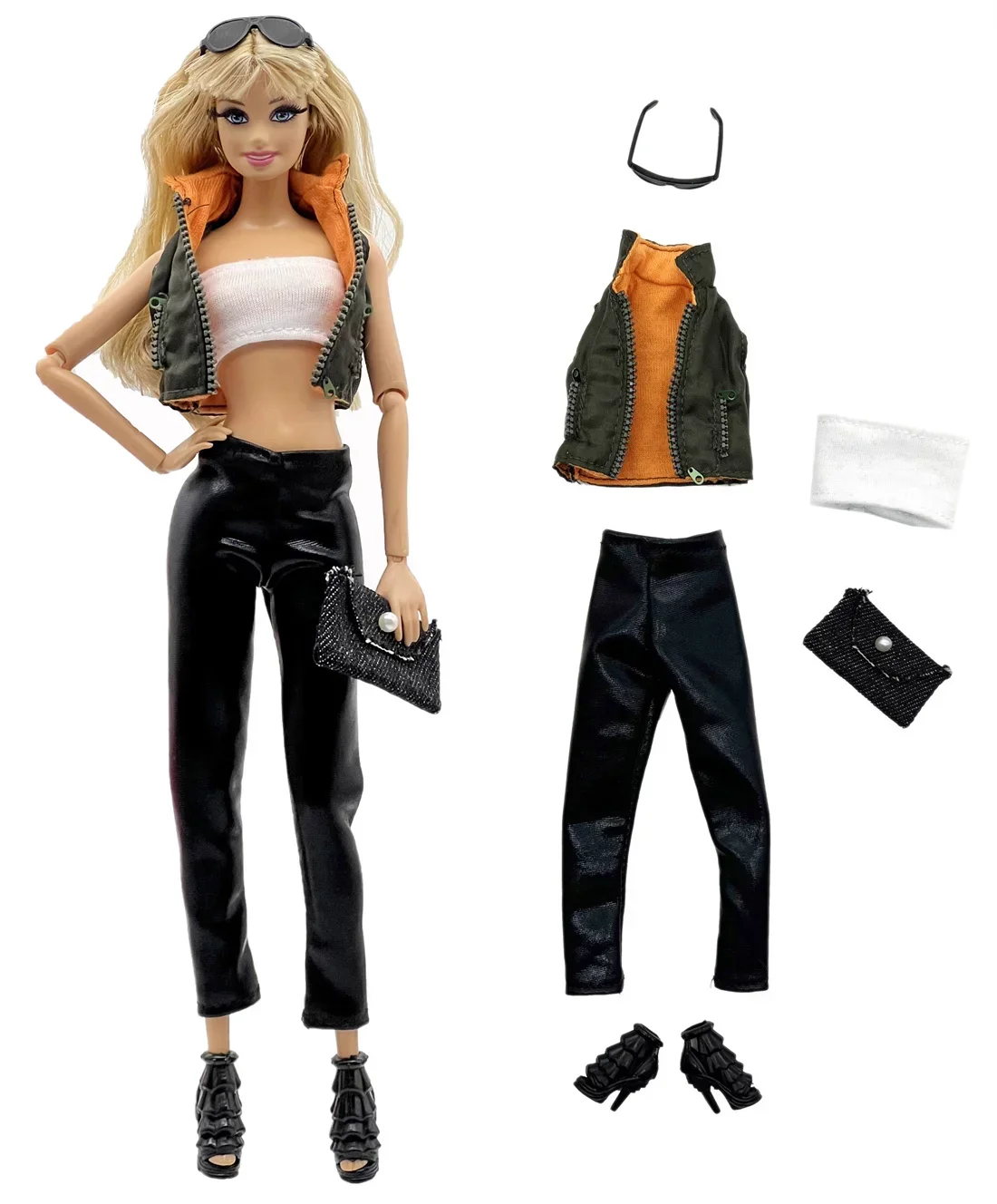 1 Set Cloth Doll Accessories Fashion Model Casual Wear Cool Clothes+Shoes for 11.5 Inch 30cm Doll Kids or Birthday Gift - view 5